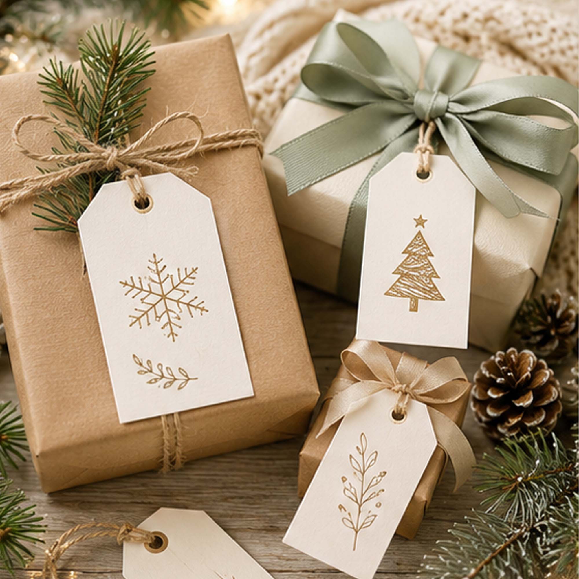 Étiquettes Noël personnalisées pour cadeaux et paquets